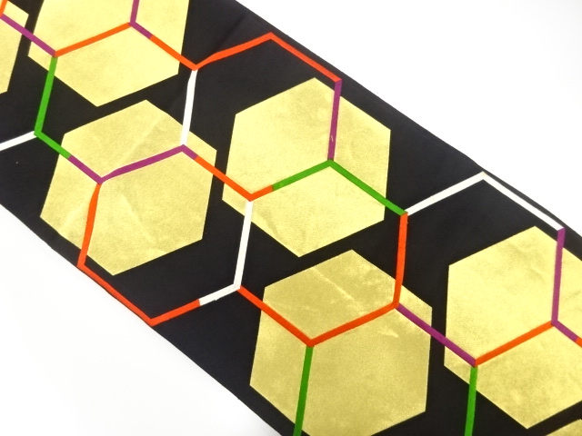 JAPANESE KIMONO / ANTIQUE FUKURO OBI / SILK / WOVEN KIKKO